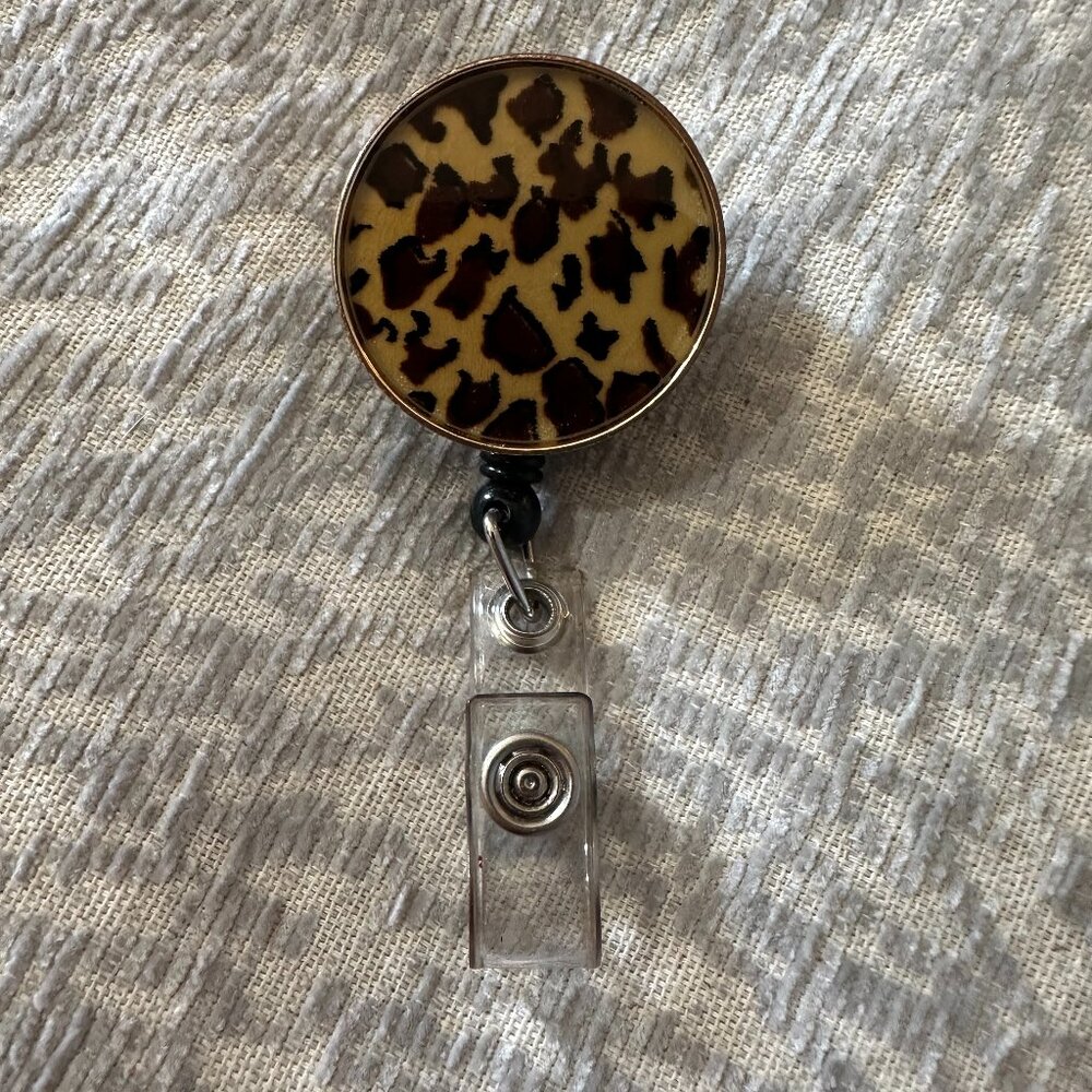 Leopard print ID/Badge holder